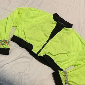 Neon Rave Bomber Jacket